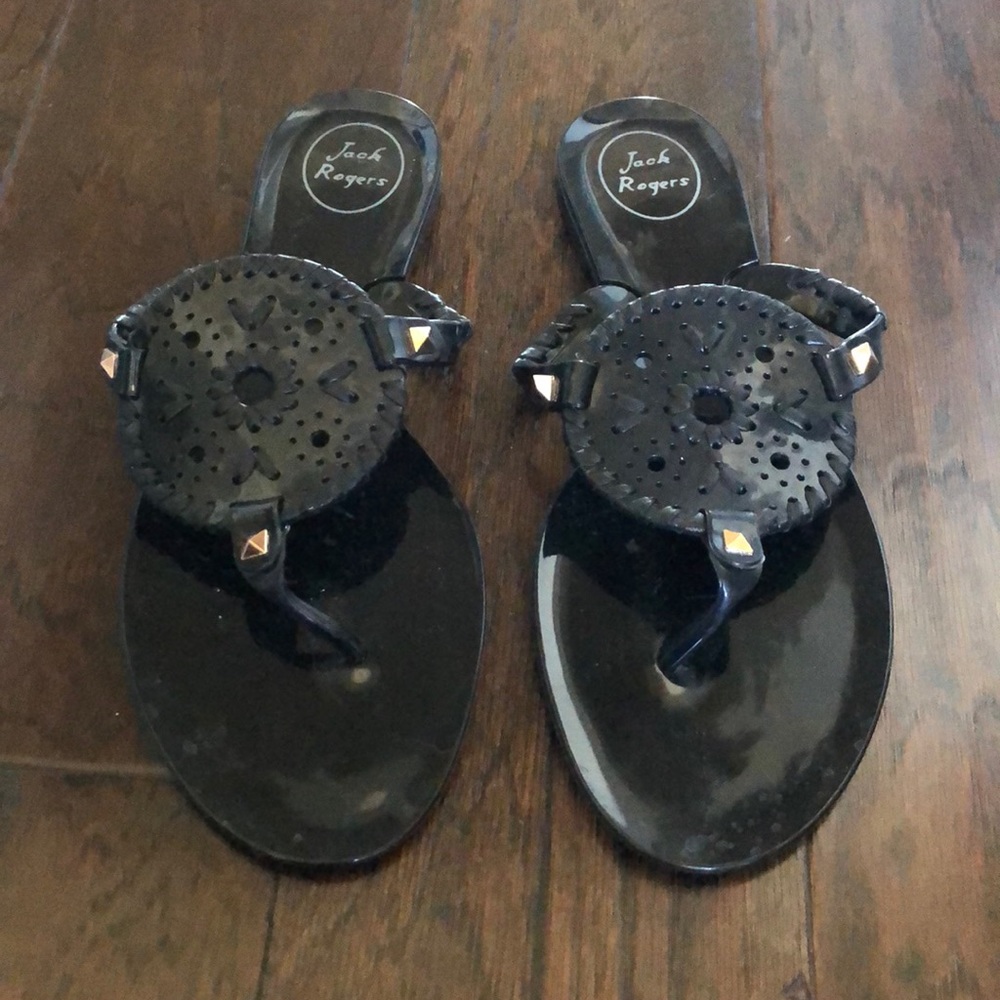 Jack Rogers Black Jelly Sandal Size 9